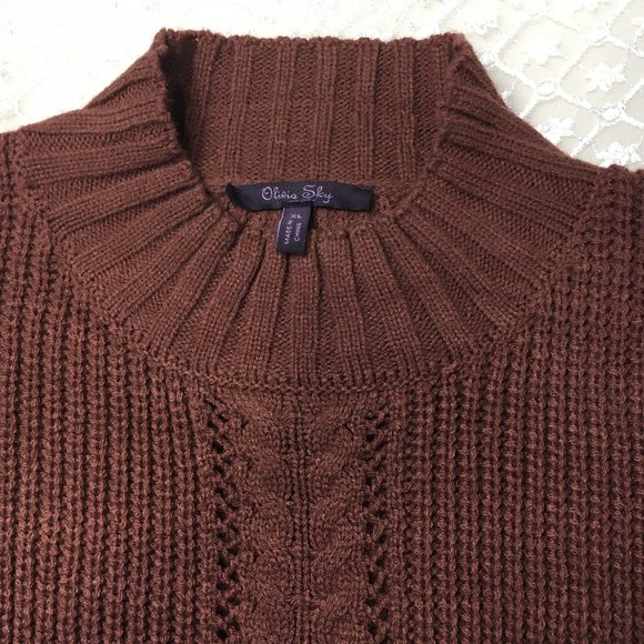 NWOT Olivia Sky Loose Turtleneck Sweater - Picture 4 of 9